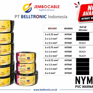 NOW AVAILABLE Kabel NYMHY Warna Hitam Jembo Cable